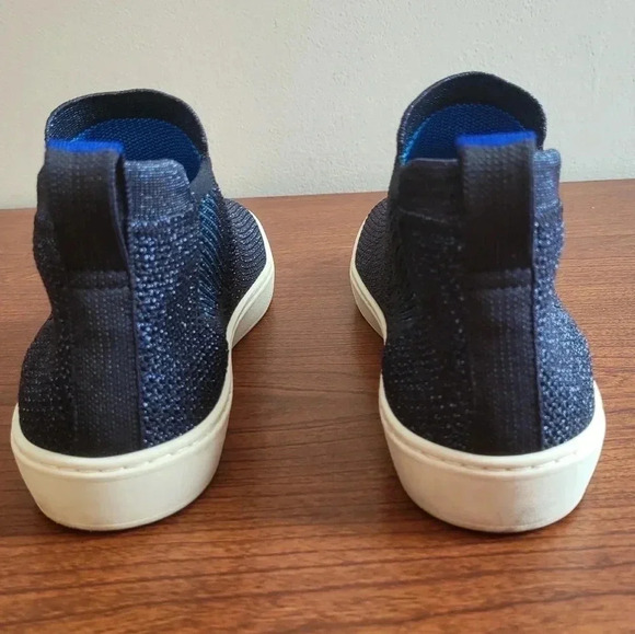 Rothy’s Metallic Lattice Stitch Chelsea High Top Slip-On Sneakers(7.5) - Picture 8 of 10